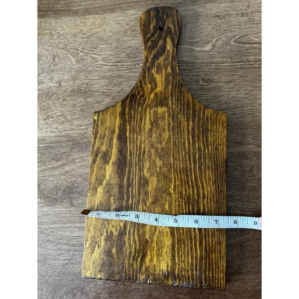 VTG Hand Painted Harvest Fruit Wall Hanging Wooden Cutting Board Cottage Core